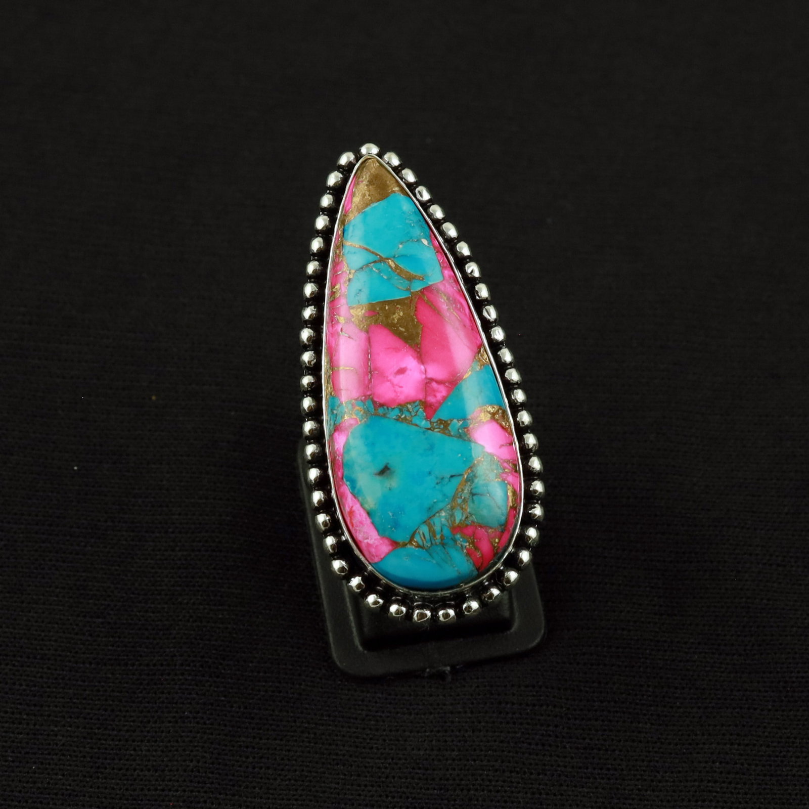 Natural Cotton Candy Sterling Silver Plated Handmade Ring - 7.5MM: Product ID: 260519142611 Product - Handmade Silver Plated Ring Metal - 92.5 Sterling Silver Plated Ring Size - 7.5MM Gemstone - Cotton Candy Gemstone Origin - United States Gemstone Size - 4X1.5 CM Ge