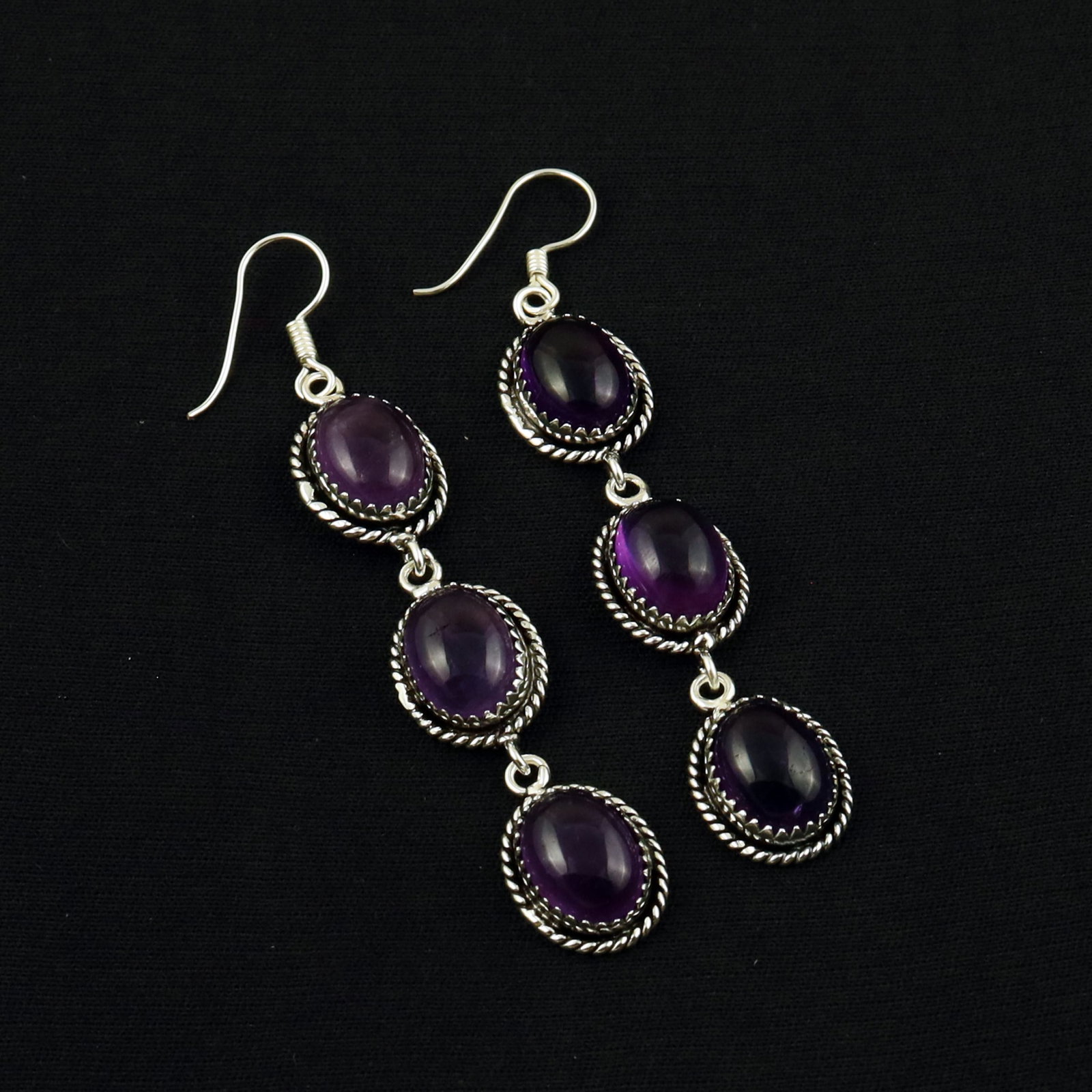 Natural Amethyst Sterling Silver Plated Handmade Stud Earring: Product ID: 260702142144 Product - Handmade Silver Plated Stud Earring Metal - 92.5 Sterling Silver Plated Earring Type - Stud Gemstone - Amethyst Gemstone Origin - United States Gemstone Size - 10X14