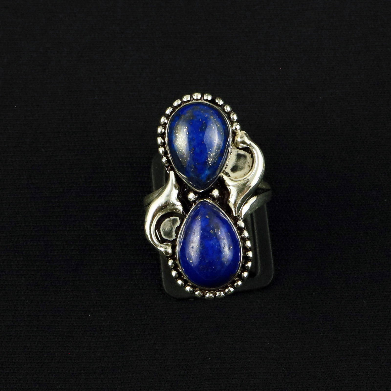 Natural Lapis Lazuli Sterling Silver Plated Handmade Ring - 8.5MM: Product ID: 260610152710 Product - Handmade Silver Plated Ring Metal - 92.5 Sterling Silver Plated Ring Size - 8.5MM Gemstone - Lapis Lazuli Gemstone Origin - Afghanistan Gemstone Size - 10X14 MM ( 2 