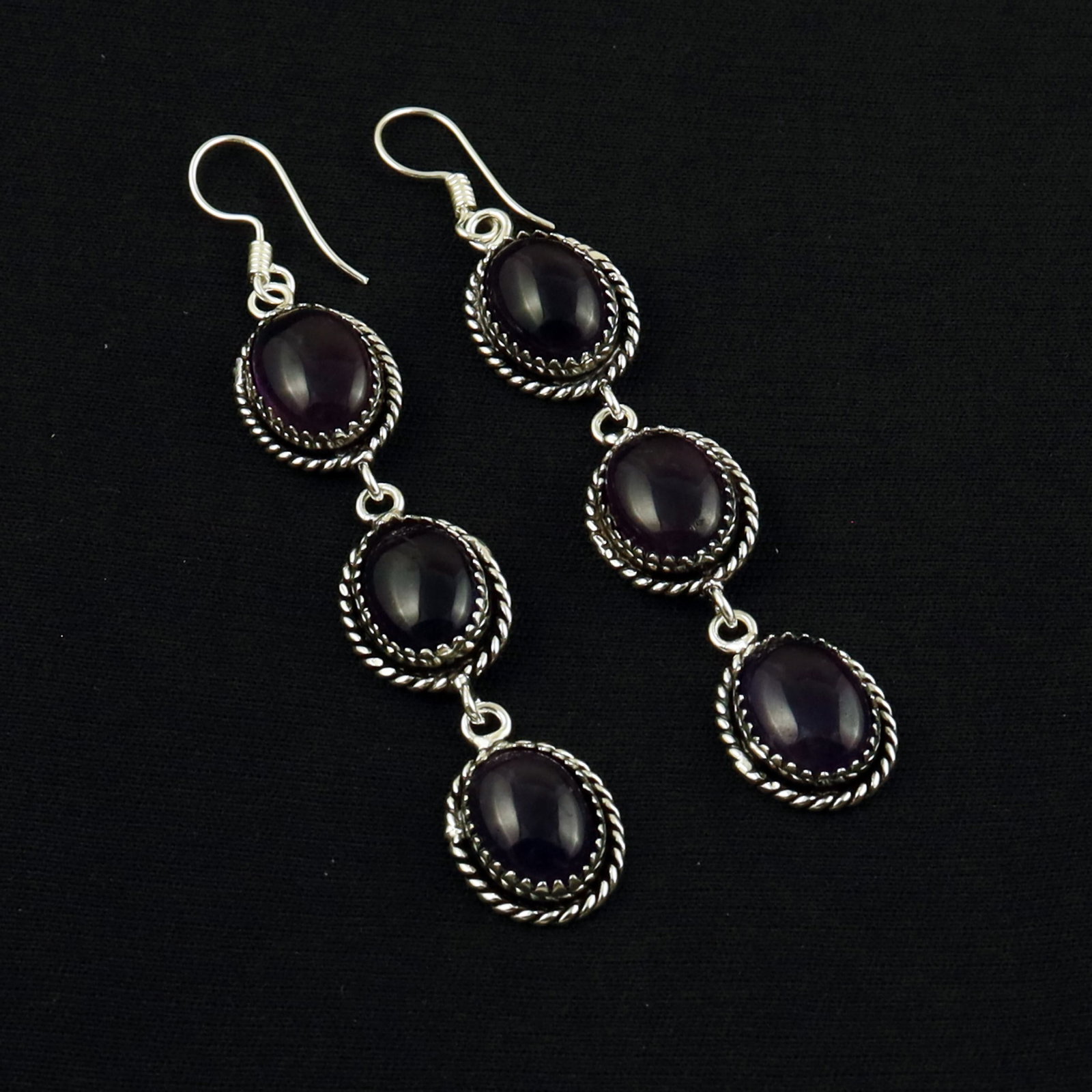 Natural Amethyst Sterling Silver Plated Handmade Stud Earring: Product ID: 260702142450 Product - Handmade Silver Plated Stud Earring Metal - 92.5 Sterling Silver Plated Earring Type - Stud Gemstone - Amethyst Gemstone Origin - United States Gemstone Size - 10X14