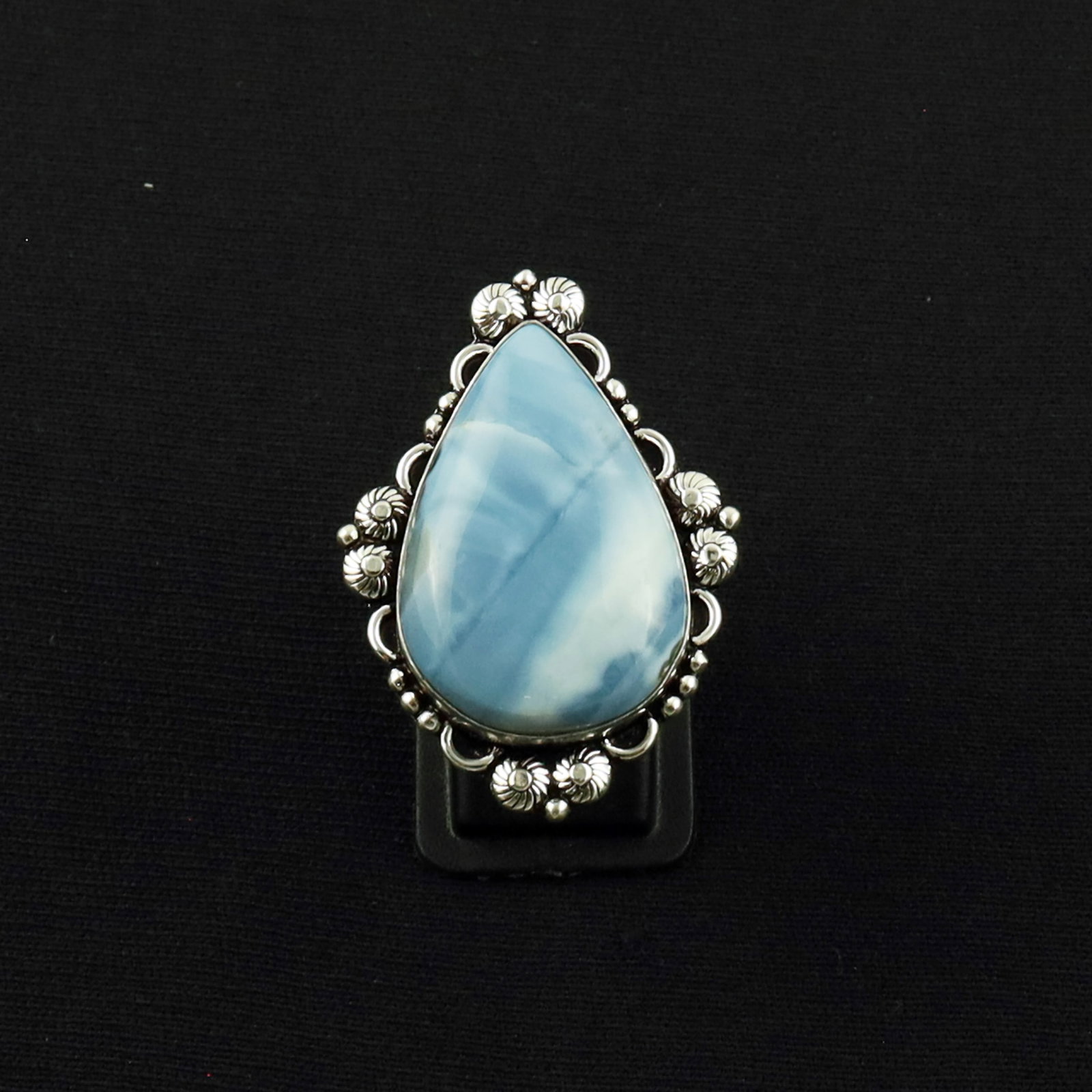 Natural Blue Opal Sterling Silver Plated Handmade Ring - 8MM: Product ID: 260619145513 Product - Handmade Silver Plated Ring Metal - 92.5 Sterling Silver Plated Ring Size - 8MM Gemstone - Blue Opal Gemstone Origin - United States Gemstone Size - 3X2 CM Gemstone 