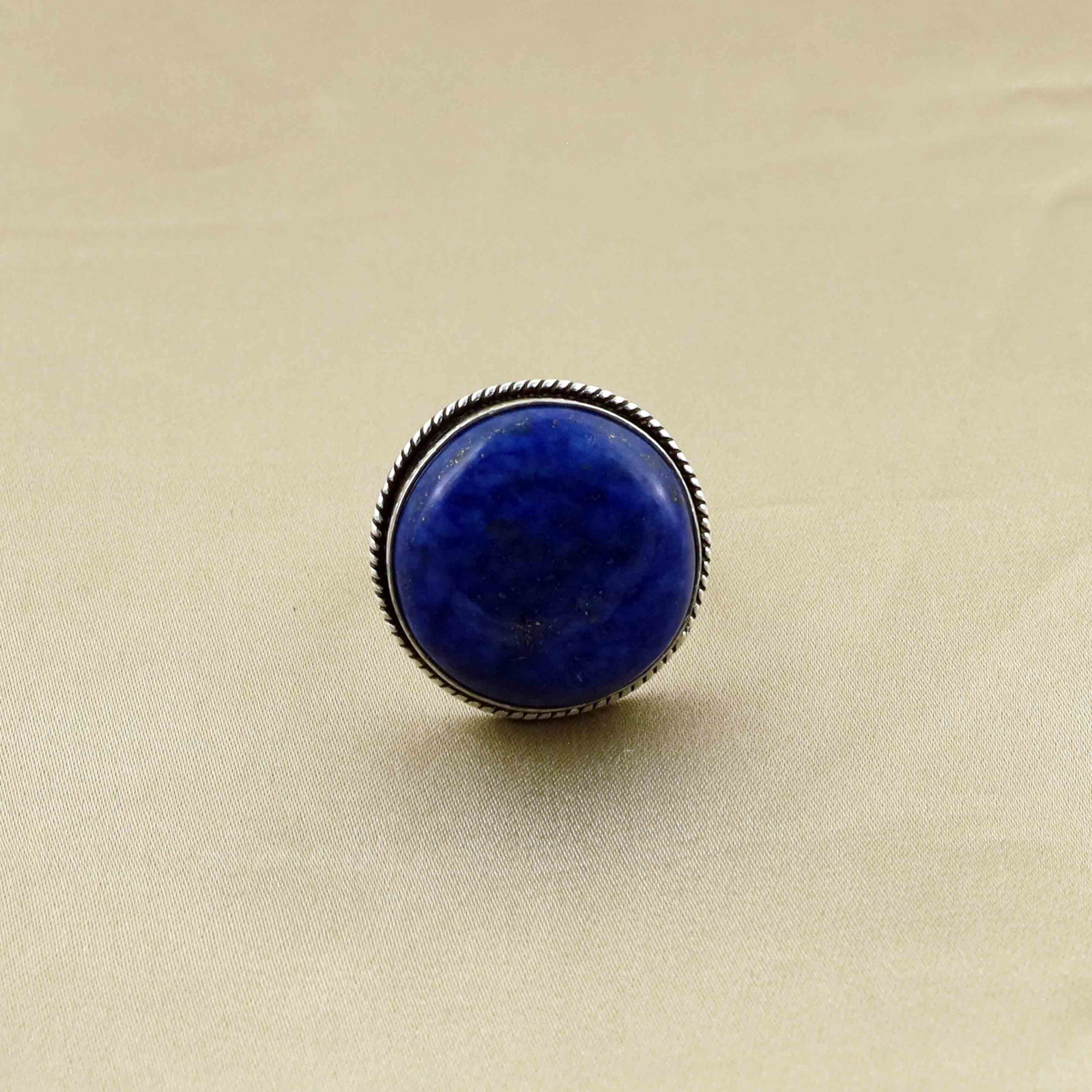 Natural Lapis Lazuli Sterling Silver Plated Handmade Ring - 9MM: Product ID: 260528142148 Product - Handmade Silver Plated Ring Metal - 92.5 Sterling Silver Plated Ring Size - 9MM Gemstone - Lapis Lazuli Gemstone Origin - Afghanistan Gemstone Size - 2X2 CM Gemstone