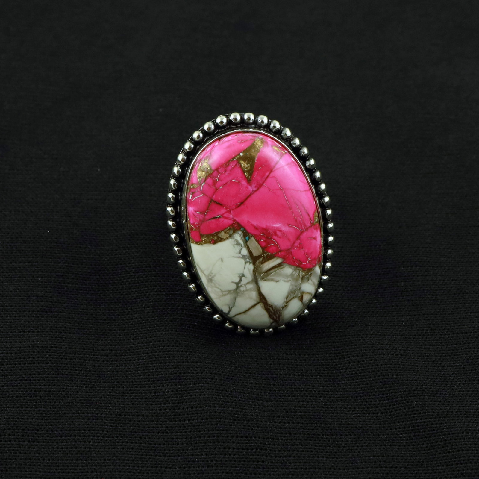 Natural Cotton Candy Sterling Silver Plated Handmade Ring - 10MM: Product ID: 260519142051 Product - Handmade Silver Plated Ring Metal - 92.5 Sterling Silver Plated Ring Size - 10MM Gemstone - Cotton Candy Gemstone Origin - United States Gemstone Size - 3X2 CM Gemst