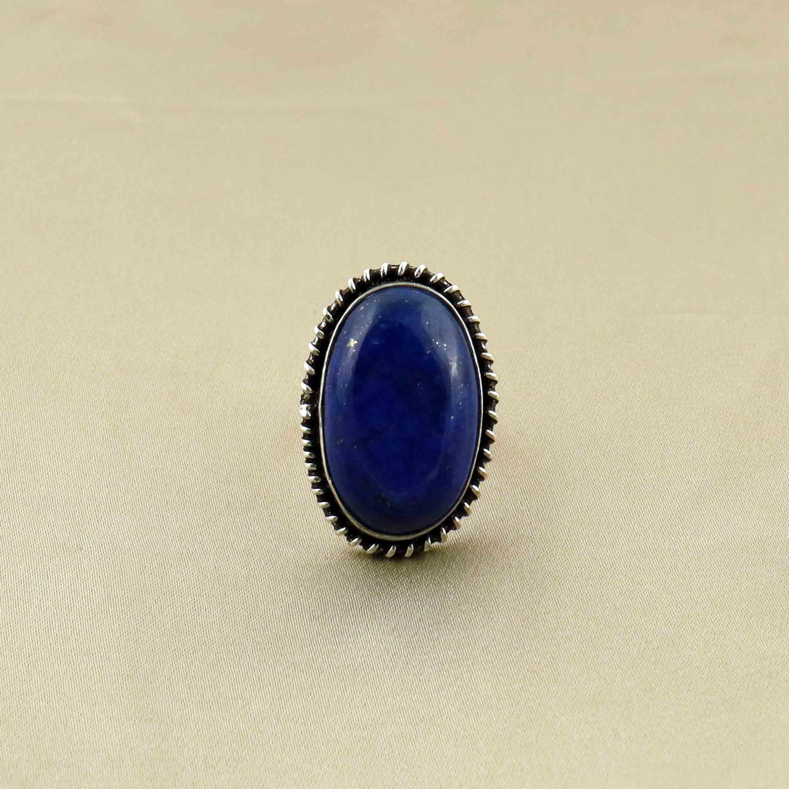 Natural Lapis Lazuli Sterling Silver Plated Handmade Ring - 5MM: Product ID: 260528145230 Product - Handmade Silver Plated Ring Metal - 92.5 Sterling Silver Plated Ring Size - 5MM Gemstone - Lapis Lazuli Gemstone Origin - Afghanistan Gemstone Size - 2.5X1.5 CM Gems
