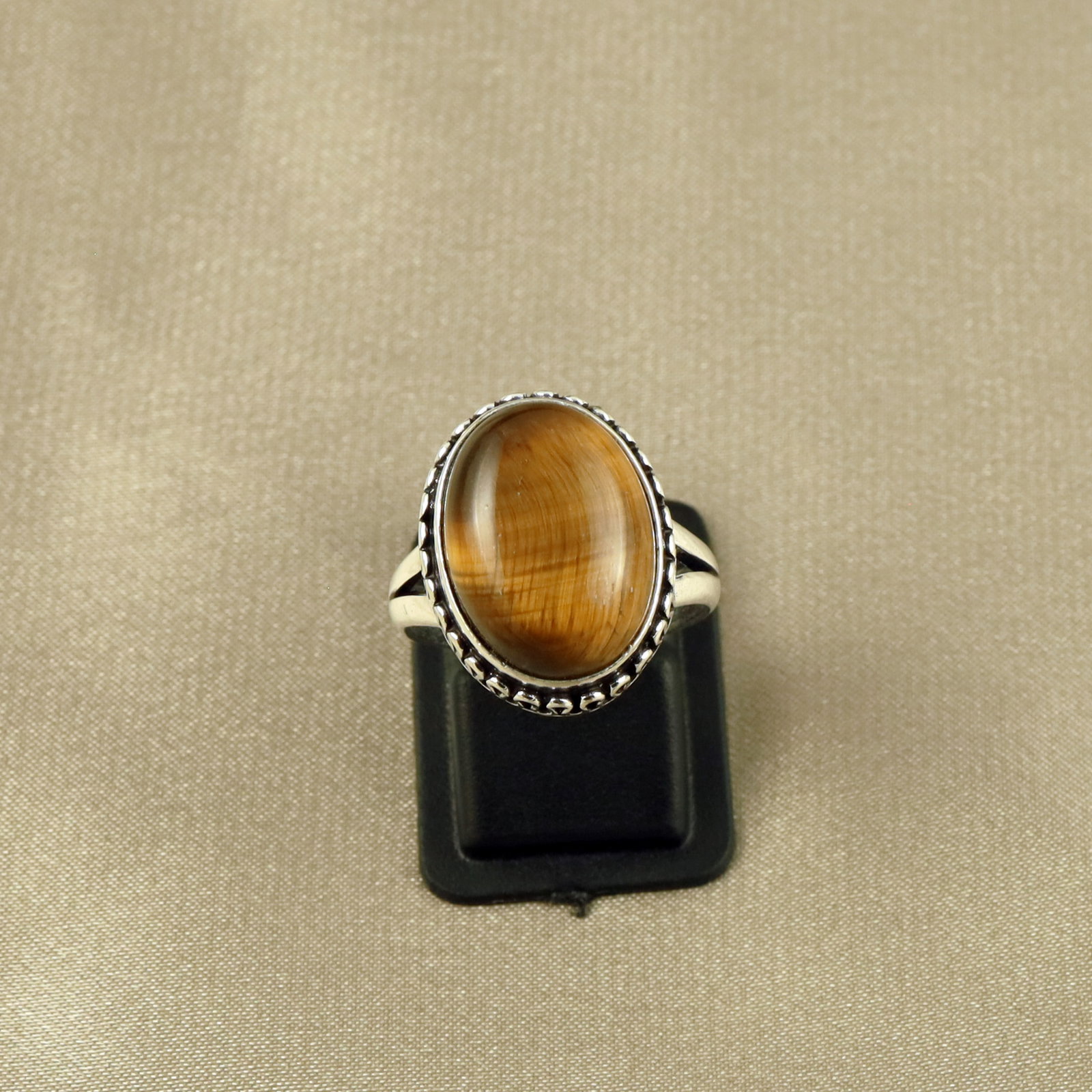 Natural Tiger Eye Sterling Silver Plated Handmade Ring - 7MM: Product ID: 260520130435 Product - Handmade Silver Plated Ring Metal - 92.5 Sterling Silver Plated Ring Size - 7MM Gemstone - Tiger Eye Gemstone Origin - South Africa Gemstone Size - 12X16 MM Gemstone