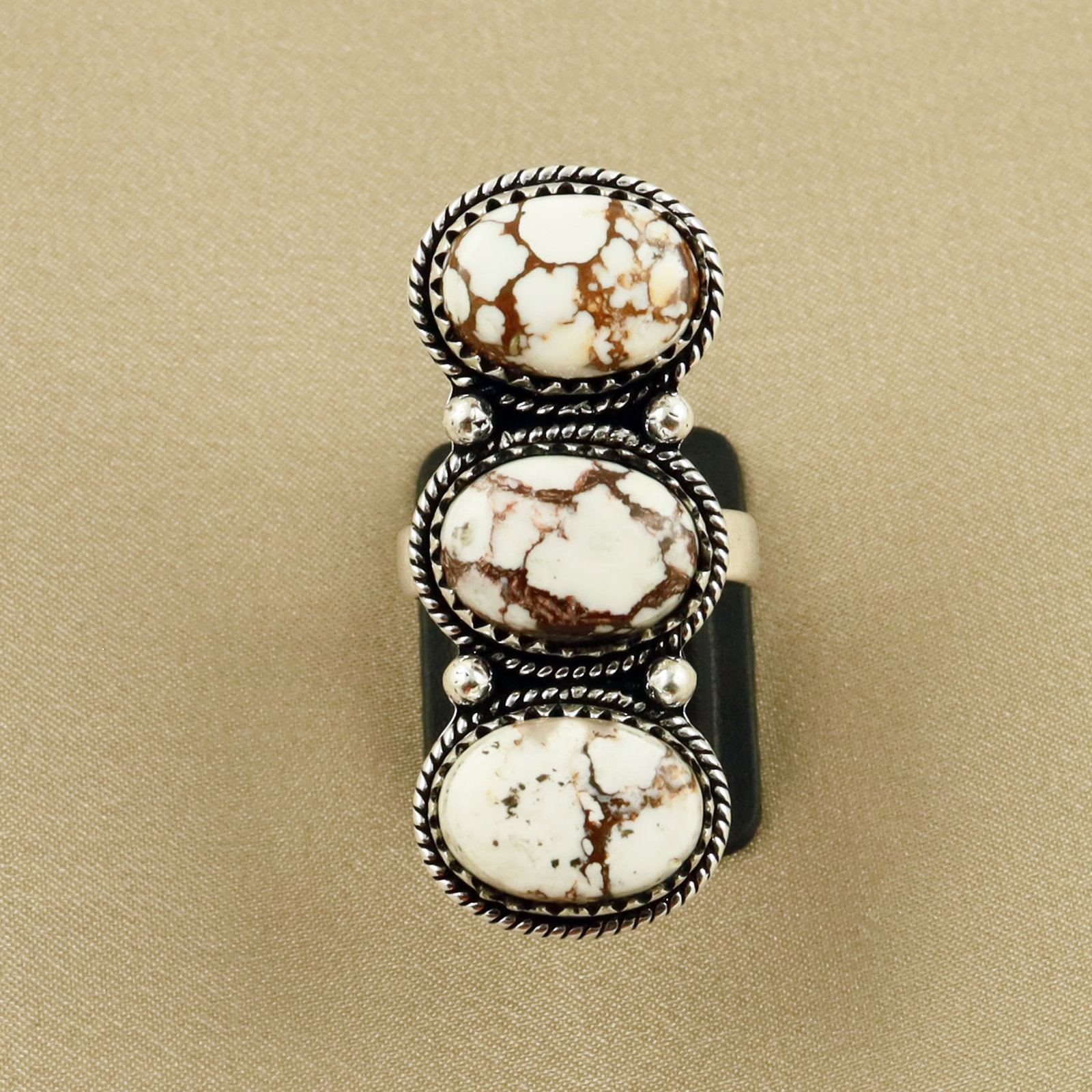 Natural Wild Horse Sterling Silver Plated Handmade Ring - 7.5MM: Product ID: 260703125421 Product - Handmade Silver Plated Ring Metal - 92.5 Sterling Silver Plated Ring Size - 7.5MM Gemstone - Wild Horse Gemstone Origin - United States Gemstone Size - 10X14 MM ( 3 