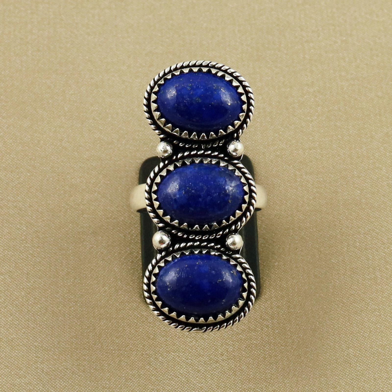 Natural Lapis Lazuli Sterling Silver Plated Handmade Ring - 9.5MM: Product ID: 260703124912 Product - Handmade Silver Plated Ring Metal - 92.5 Sterling Silver Plated Ring Size - 9.5MM Gemstone - Lapis Lazuli Gemstone Origin - Afghanistan Gemstone Size - 10X14 MM ( 3 
