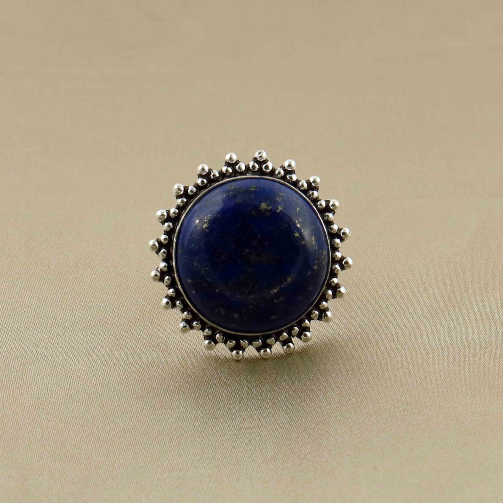 Natural Lapis Lazuli Sterling Silver Plated Handmade Ring - 6MM: Product ID: 260528142334 Product - Handmade Silver Plated Ring Metal - 92.5 Sterling Silver Plated Ring Size - 6MM Gemstone - Lapis Lazuli Gemstone Origin - Afghanistan Gemstone Size - 2X2 CM Gemstone