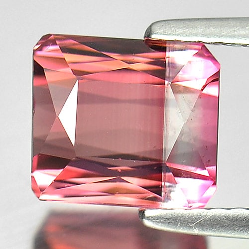 Natural Bi Color Tourmaline Gemstones 2.79 Ct. Octagon Shape 8 x 7.1 Mm. (1 of 3)