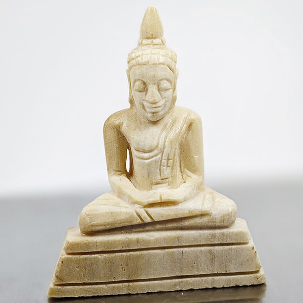 Natural White Brown Petrified Wood 202.54 Ct. Buddha Carved Shape 72 x 55 Mm.: Product ID: 819102219 Product Name: Natural Petrified Wood Weight: 202.54 CT. Size: 72 x 55 x 18 MM. Shape: Buddha Carved Color: White Brown Clarity:Opaque Luster: Good Gems Origin: Thailand Treatment