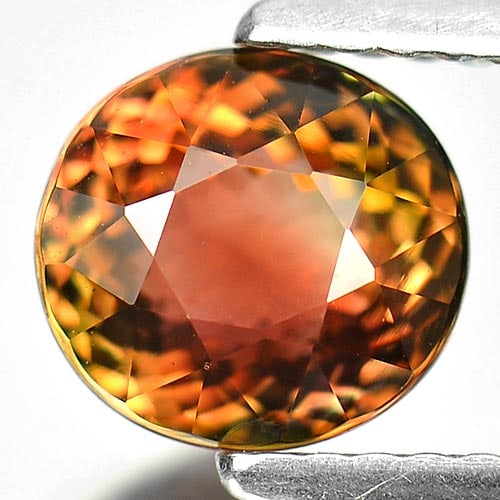 Natural Multi Color Tourmaline Gemstones 1.70 Ct. Clean Oval Shape 7 x 6.5 Mm. (1 of 3)