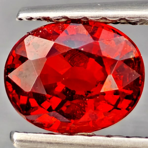 Natural Orangish Red Spessartine Garnet Gemstones 1.06 Ct. Oval Shape 6.2 x 5.2 Mm.: Product ID: 802937399 Product Name: Natural Garnet Weight: 1.06 CT. Size: 6.2 x 5.2 x 3.2 MM. Shape: Oval Shape Color: Orangish Red Clarity:SI1 Luster: Good Gems Origin: Namibia Treatment: Unheated Cr