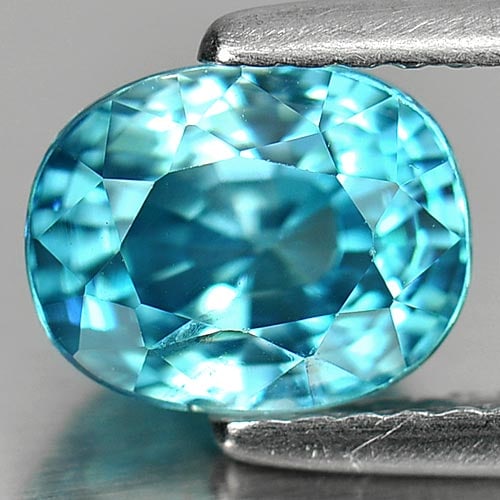 Natural Blue Zircon Gemstones 2.57 Ct. Oval Shape 7.6 x 6 Mm.: Product ID: 807728172 Product Name: Natural Zircon Weight: 2.57 CT. Size: 7.6 x 6 x 5.3 MM. Shape: Oval Color: Blue Clarity:VSI Luster: Good Gems Origin: Cambodia Treatment: Heated Crystal Structure: 