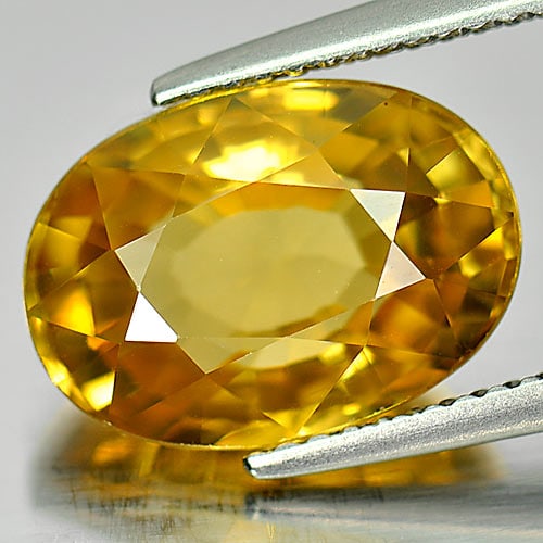Natural Yellow Zircon Gemstones 7.92 Ct. Oval Shape 12.8 x 9.1 Mm. - 2