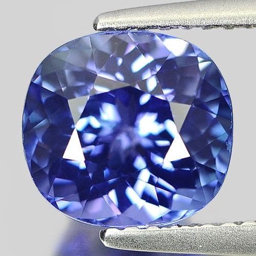 Natural Violetish Blue Tanzanite Gemstones 2.70 Ct. Clean Cushion Shape 8.44 x 7.92 Mm. (1 of 4)
