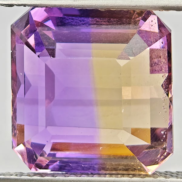 Natural Bi Color Ametrine Gemstones 10.84 Ct. Octagon Shape 12 x 11.8 Mm. (1 of 3)