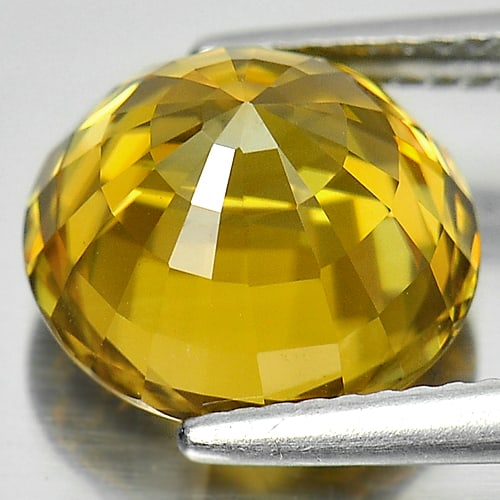 Natural Yellow Zircon Gemstones 8.63 Ct. Round Shape 11 Mm. - 3