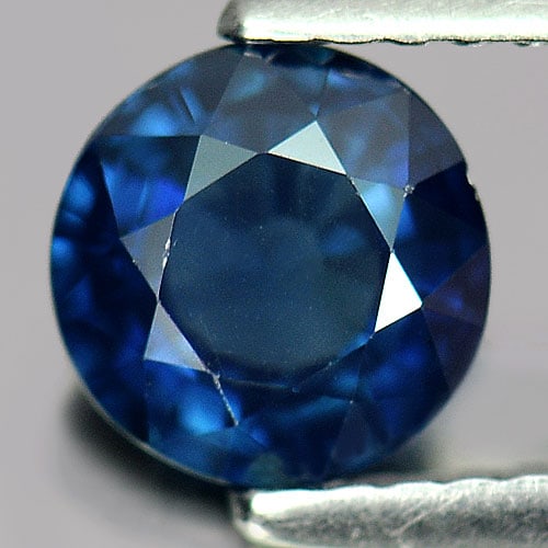 Natural Blue Sapphire Gemstones 1.24 Ct. Round Shape 6.28 - 6.34 x 3.64 Mm. (1 of 4)