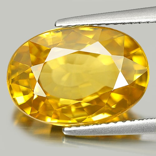 Natural Yellow Zircon Gemstones 11.18 Ct. Clean Oval Shape 14.5 x 10.2 Mm. - 2