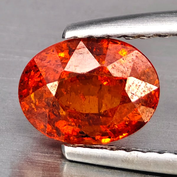 Natural Orangish Red Spessartine Garnet Gemstones 1.85 Ct. Oval Shape 7.5 x 5.8 Mm.: Product ID: 802937969 Product Name: Natural Garnet Weight: 1.85 CT. Size: 7.5 x 5.8 x 4.8 MM. Shape: Oval Shape Color: Orangish Red Clarity:SI1 Luster: Good Gems Origin: Namibia Treatment: Unheated Cr