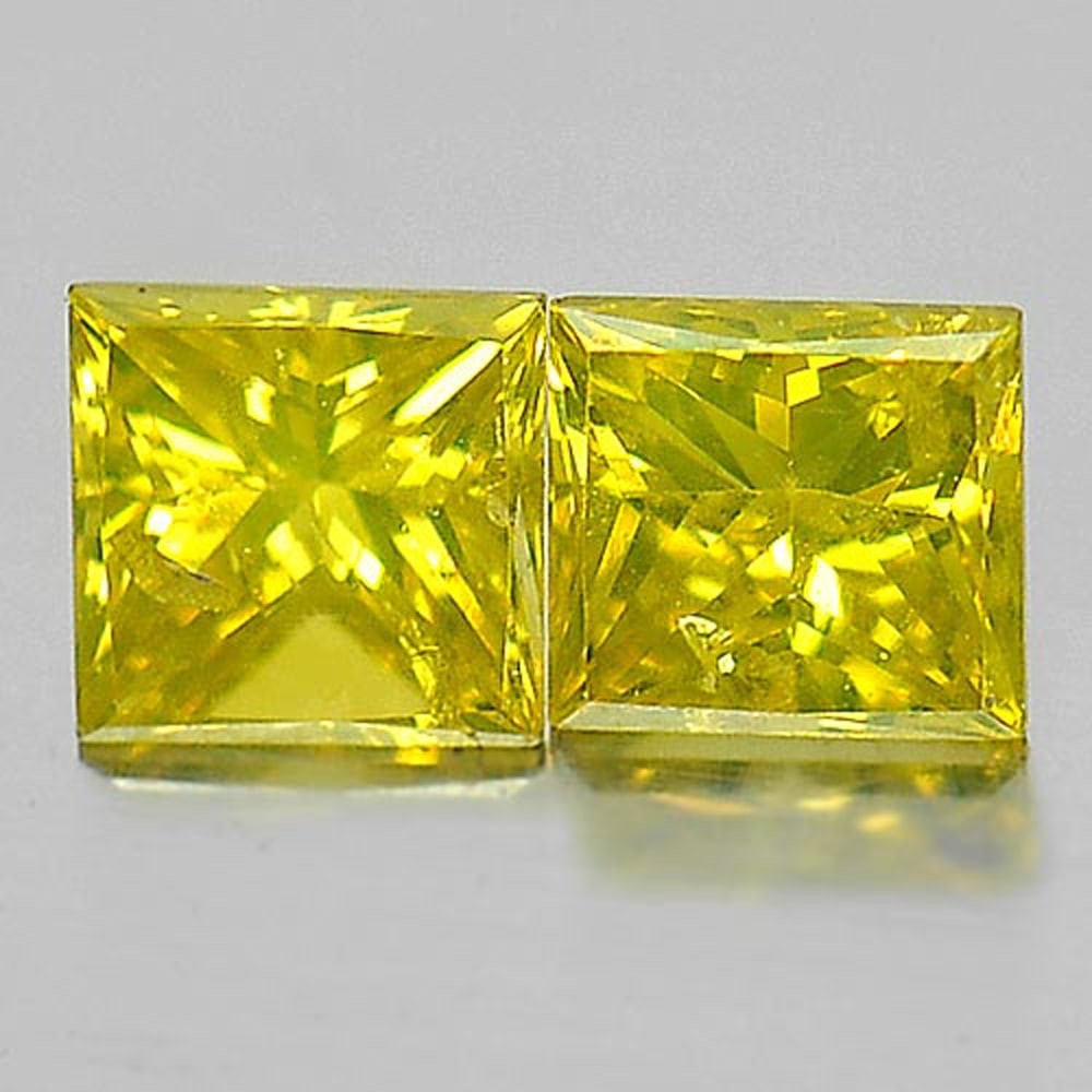 Natural Yellow Loose Diamond 0.29 Ct. 2 Pcs. Baguette Princess Cut 2.9 x 2.8 Mm.: Product ID: 802103268 Product Name: Natural Enhanced Diamond Weight: 0.29 CT. Size: 2.9 x 2.8 x 1.9 MM. Shape: Baguette Princess Cut Color: Yellow Clarity:SI1 Luster: Scintillating Gems Origin: Belgiu