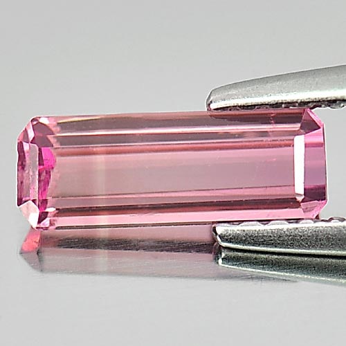 Natural Pink Tourmaline Gemstones 0.86 Ct. Octagon Shape 9.2 x 3.4 Mm.: Product ID: 807248212 Product Name: Natural Tourmaline Weight: 0.86 CT. Size: 9.2 x 3.4 x 2.8 MM. Shape: Octagon Color: Pink Clarity:VSI Luster: Good Gems Origin: Nigeria Treatment: Unheated Crystal S