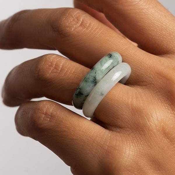 Natural White Green Jade Gemstones 21.86 Ct. 2 Pcs. Round Shape 21 x 21 Mm.: Product ID: 819809443 Product Name: Natural Jade Weight: 21.86 CT. Size: 21 x 21 MM. Shape: Round Color: White Green Clarity:Semi-Transparent Luster: Good Gems Origin: Thailand Treatment: Unheated Cry