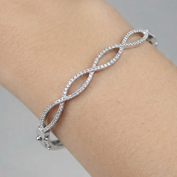 925 Sterling Silver Bangle Jewelry 7.71 Grams Diameter 53 Mm. (1 of 3)