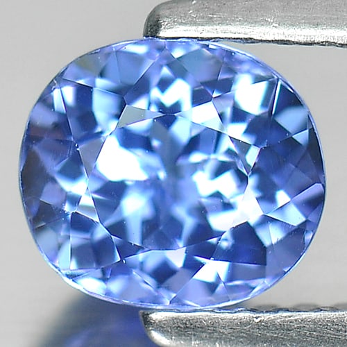 Natural Violetish Blue Tanzanite Gemstones 1.11 Ct. Clean Oval Shape 6.60 x 5.84 Mm. (1 of 4)
