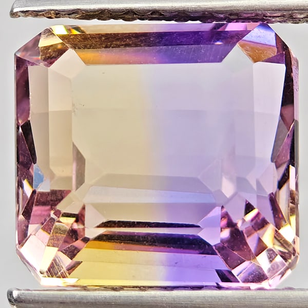 Natural Bi Color Ametrine Gemstones 4.07 Ct. Octagon Shape 9.3 x 9 Mm.: Product ID: 800408628 Product Name: Natural Ametrine Weight: 4.07 CT. Size: 9.3 x 9 x 6.2 MM. Shape: Octagon Color: Bi Color Clarity:VSI Luster: Good Gems Origin: Bolivia Treatment: Unheated Crystal S