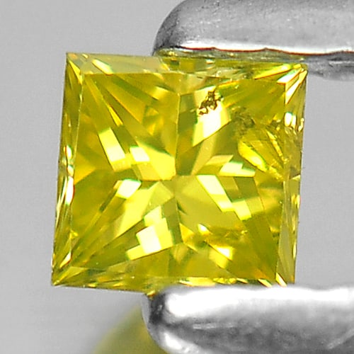 Natural Yellow Loose Diamond 0.13 Ct. Square Princess Cut 3 Mm.: Product ID: 802103652 Product Name: Natural Enhanced Diamond Weight: 0.13 CT. Size: 3 x 3 x 2 MM. Shape: Square Princess Cut Color: Yellow Clarity:SI1 Luster: Scintillating Gems Origin: Belgium Treatm