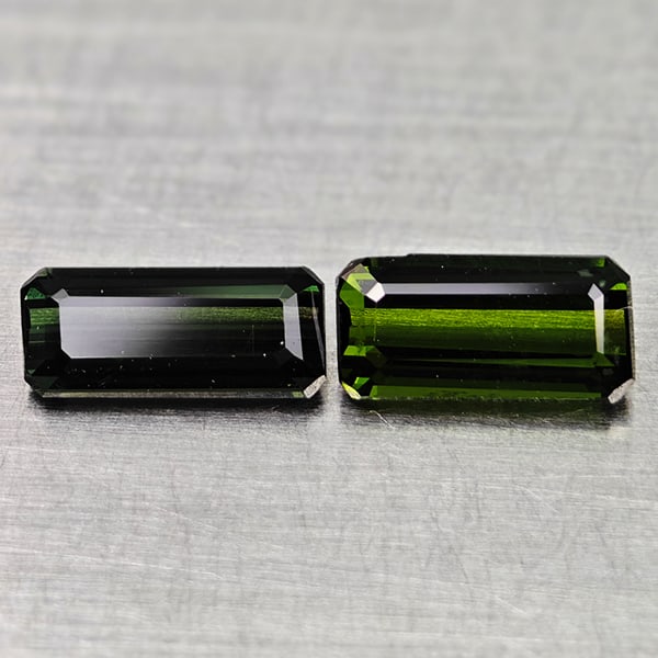 Natural Green Tourmaline Gemstones 1.25 Ct. 2 Pcs. Ocatgon Shape 7.2 x 3.5 Mm.: Product ID: 807250828 Product Name: Natural Tourmaline Weight: 1.25 CT. Size: 7.2 x 3.5 x 2.8 MM. Shape: Octagon Color: Green Clarity:VVS Luster: Good Gems Origin: Nigeria Treatment: Unheated Crystal 