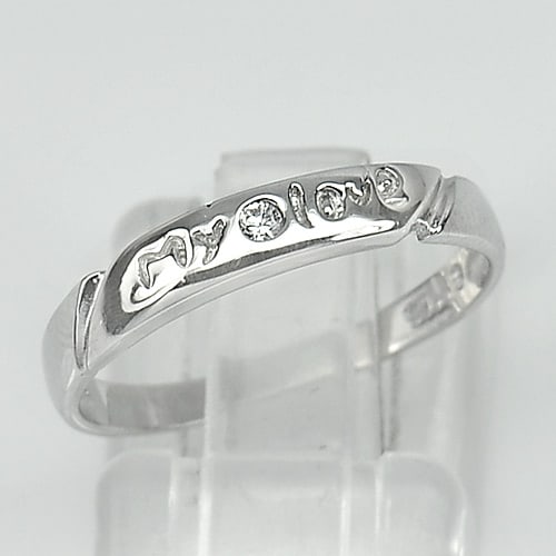 925 Sterling Silver Ring Jewelry Size 7 Engraved My Love 3.30 Grams (1 of 3)