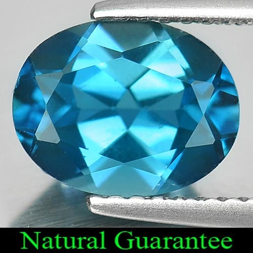 Natural London Blue Topaz Gemstones 2.07 Ct. Oval Shape 9 x 7 Mm.: Product ID: 807162073 Product Name: Natural Blue Topaz Weight: 2.07 CT. Size: 9 x 7 x 4.4 MM. Shape: Oval Color: London Blue Clarity:VSI Luster: Good Gems Origin: Brazil Treatment: Treated Crystal Str