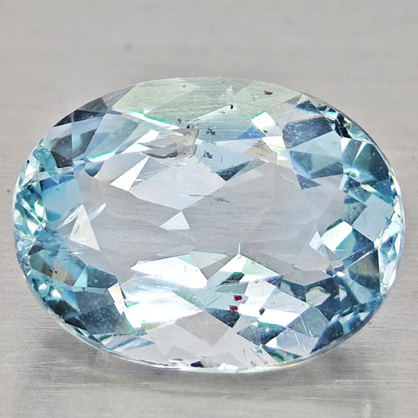 Natural Light Blue Aquamarine Gemstones 1.44 Ct. Oval Shape 8.5 x 6.5 Mm. (1 of 3)