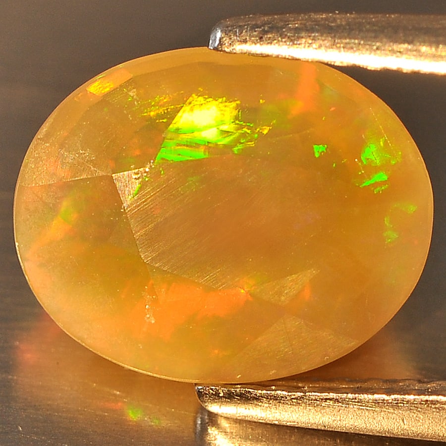 Natural Multi Color Opal Gemstones 2.04 Ct. Oval Shape 10.5 x 8.5 Mm. (1 of 3)