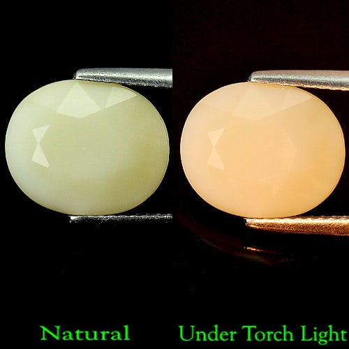 Natural Multi Color Opal Gemstones 4.23 Ct. Oval Shape 12.7 x 10.5 Mm. (1 of 3)