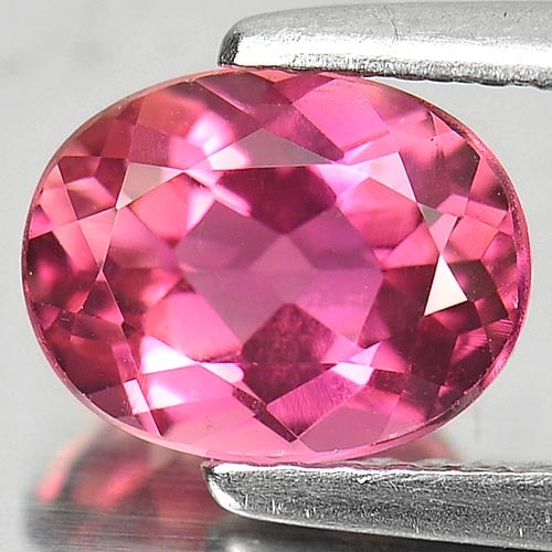 Natural Pink Tourmaline Gemstones 1.35 Ct. Oval Shape 8 x 6.2 Mm.: Product ID: 807245053 Product Name: Natural Tourmaline Weight: 1.35 CT. Size: 8 x 6.2 x 4 MM. Shape: Oval Color: Pink Clarity:VVS Luster: Very Good Gems Origin: Nigeria Treatment: Unheated Crystal Str