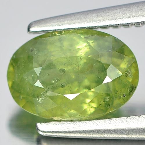 Natural Green Demantoid Garnet Gemstones 1.14 Ct. Oval Shape 7.1 x 4.9 Mm.: Product ID: 802919208 Product Name: Natural Demantoid Weight: 1.14 CT. Size: 7.1 x 4.9 x 3.9 MM. Shape: Oval Color: Green Clarity:SI Luster: Good Gems Origin: Madagascar , Africa Treatment: Unheated C