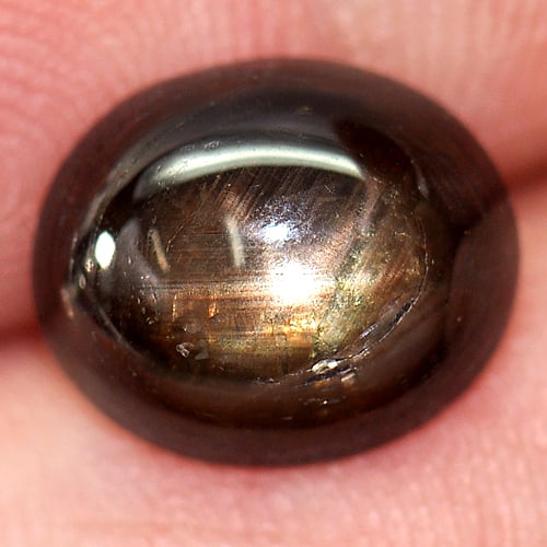 Natural Black Star Sapphire Gemstones 5.32 Ct. Oval Cabochon Shape 10.7 x 9 Mm.: Product ID: 806142609 Product Name: Natural Star Sapphire Weight: 5.32 CT. Size: 10.7 x 9 x 5.2 MM. Shape: Oval Cabochon Color: Black Clarity:Opaque Luster: Good 6 Rays Star Gems Origin: Thailand Trea
