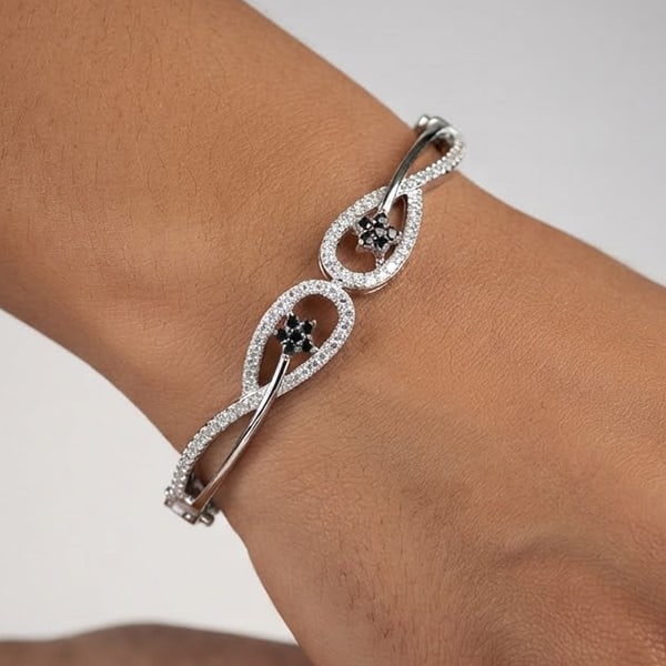 925 Sterling Silver Bangle Jewelry 10.00 Grams Diameter 55 Mm. (1 of 3)
