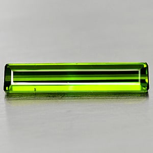 Natural Green Tourmaline Gemstones 1.26 Ct. Octagon Shape 15.5 x 3.2 Mm.: Product ID: 807242962 Product Name: Natural Tourmaline Weight: 1.26 CT. Size: 15.5 x 3.2 x 2.7 MM. Shape: Octagon Color: Green Clarity:VSI Luster: Good Gems Origin: Nigeria Treatment: Unheated Crystal