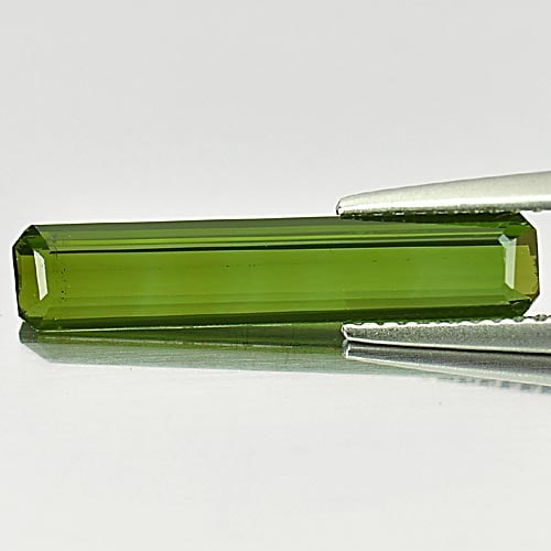Natural Green Tourmaline Gemstones 2.43 Ct. Octagon Shape 20 x 4.4 Mm.: Product ID: 807245129 Product Name: Natural Tourmaline Weight: 2.43 CT. Size: 20 x 4.4 x 2.6 MM. Shape: Octagon Color: Green Clarity:VSI Luster: Good Gems Origin: Nigeria Treatment: Unheated Crystal S