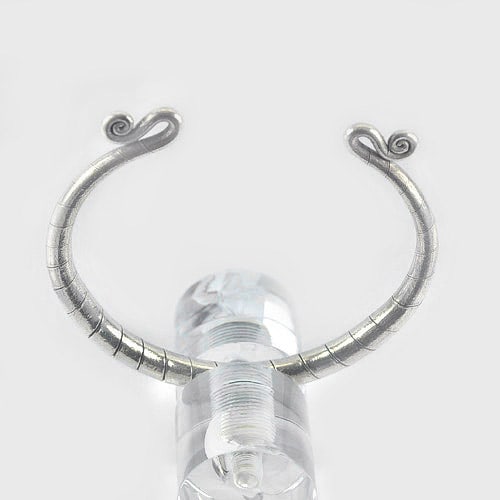 70 Sterling Karen Silver Bangle Fine Jewelry Size 70 / 61 / 6 Mm. 33.40 Grams (1 of 3)