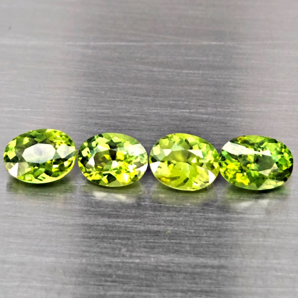 Natural Green Apatite Gemstones 3.61 Ct. 4 Pcs. Oval Shape and Mixed Size: Product ID: 800613787 Product Name: Natural Apatite Weight: 3.61 CT. Size: 7.4 x 5.3 x 4.1 to 7 x 5.3 x 3.5 MM. Shape: Oval Shape Color: Green Clarity:VSI Luster: Good Gems Origin: Tanzania Treatment: