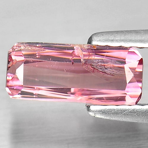 Natural Purplish Pink Tourmaline Gemstones 0.93 Ct. Octagon Shape 9.2 x 4 Mm.: Product ID: 807232887 Product Name: Natural Tourmaline Weight: 0.93 CT. Size: 9.2 x 4 x 2.8 MM. Shape: Octagon Color: Purplish Pink Clarity:SI Luster: Good Gems Origin: Nigeria Treatment: Unheated Cry