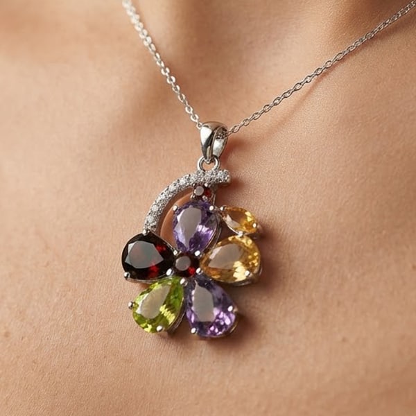 Natural Amethyst Garnet Peridot Citrine Iolite Gemstones 925 Sterling Silver Pendant Jewelry 7.37: Product ID: 207102427 Product Type: 925 Sterling Silver Fine Jewelry Jewelry Weight: 7.37 Grams. Gemstones Color: Multi-Color Metal: Solid Silver 92.5%. Gemstone Detail: Natural Purple Amethyst Pear S