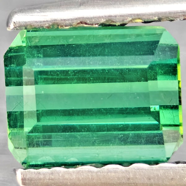 Natural Green Tourmaline Gemstones 1.12 Ct. Octagon Shape 5.6 x 4.4 Mm.: Product ID: 807251122 Product Name: Natural Tourmaline Weight: 1.12 CT. Size: 5.6 x 4.4 x 3.8 MM. Shape: Octagon Color: Green Clarity:SI1 Luster: Good Gems Origin: Nigeria Treatment: Unheated Crystal 
