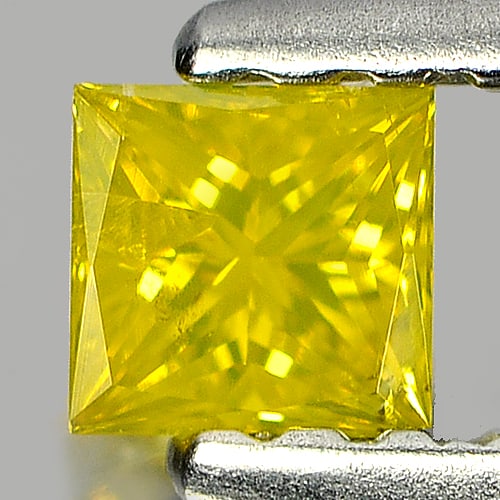 Natural Yellow Diamond 0.16 Ct. Square Princess Cut 3.1 Mm.: Product ID: 802104133 Product Name: Natural Enhanced Diamond Weight: 0.16 CT. Size: 3.1 x 3.1 x 2 MM. Shape: Square Princess Cut Color: Yellow Clarity:SI1 Luster: Good Gems Origin: Belgium Treatment: 