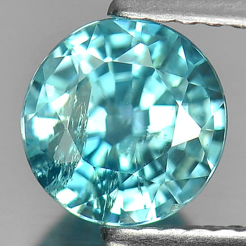 Natural Blue Zircon Gemstones 1.71 Ct. Round Shape 6.7 Mm.: Product ID: 807714337 Product Name: Natural Zircon Weight: 1.71 CT. Size: 6.7 x 6.7 x 4 MM. Shape: Round Color: Blue Clarity:SI Luster: Good Gems Origin: Cambodia Treatment: Heated Crystal Structure: 